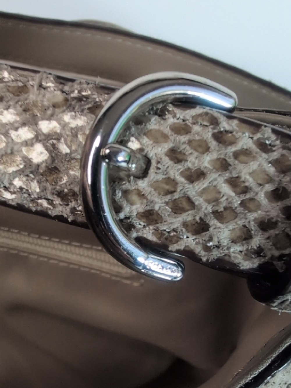 Coach Campbell Exotic Leather Snakeskin Embossed Satchel F27895 - Picture 10 of 14
